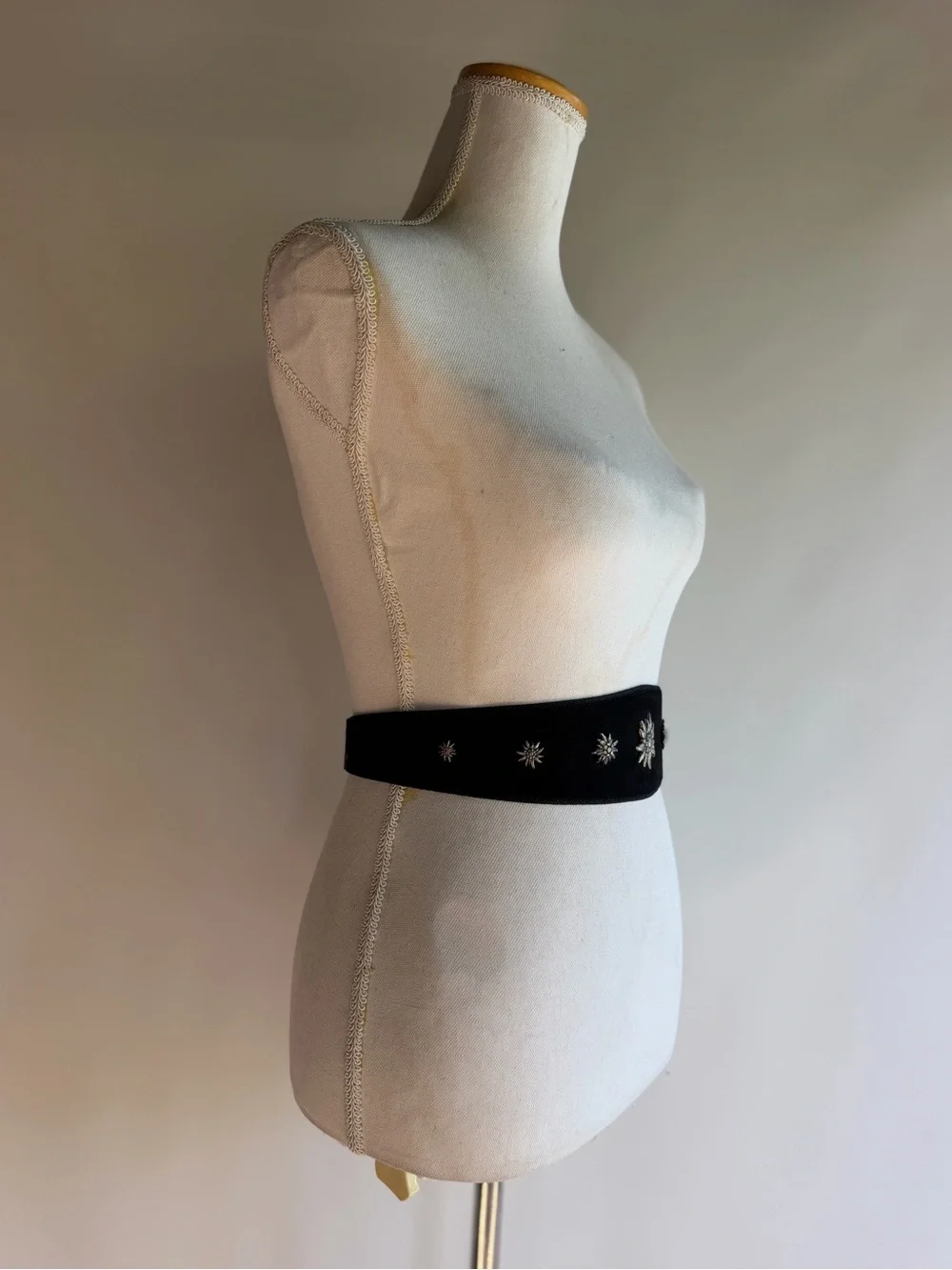 Vintage Suede Dirndl Belt - 90cm
